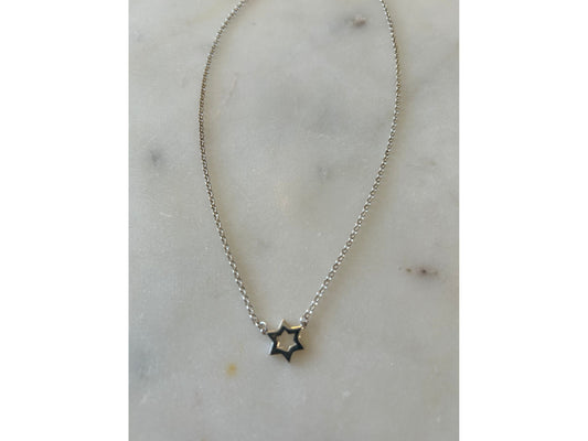 Silver Magen David Necklace