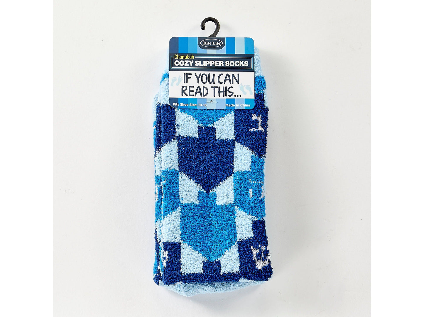 "Let's Play Dreidel" Cozy Adult Slipper Socks