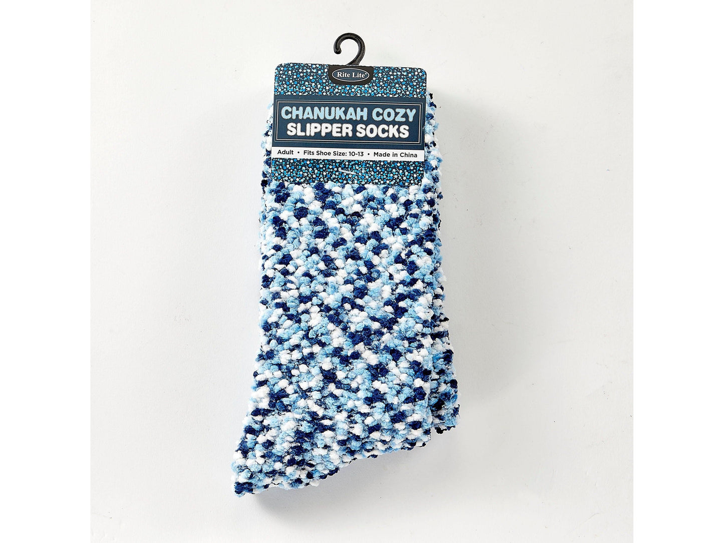 Hanukkah Cozy Slipper Socks - popcorn design