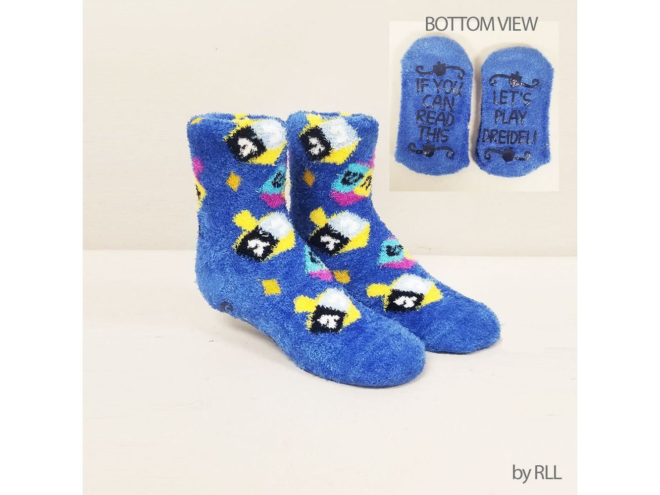 Youth Cozy Dreidels Slipper Socks