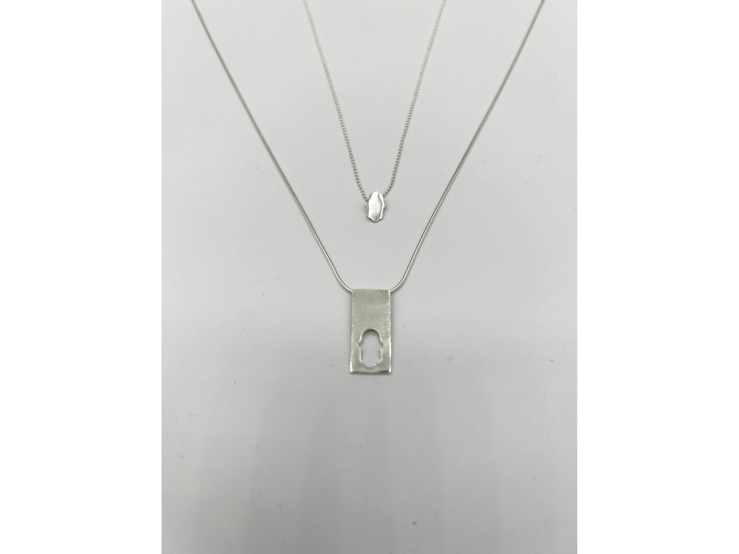 Mother Daughter Hamsa Necklace Set