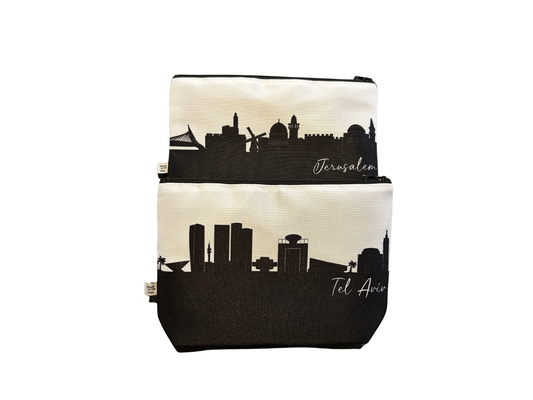 Tel Aviv / Jerusalem Skyline Toiletry Bag