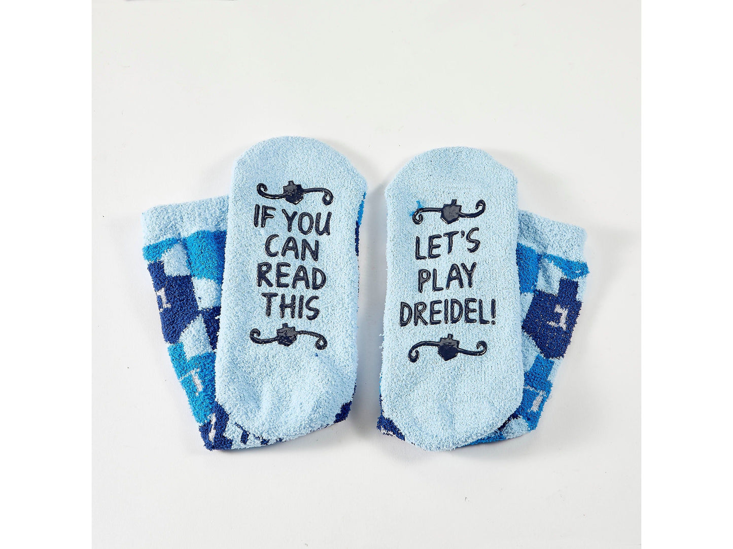 "Let's Play Dreidel" Cozy Adult Slipper Socks