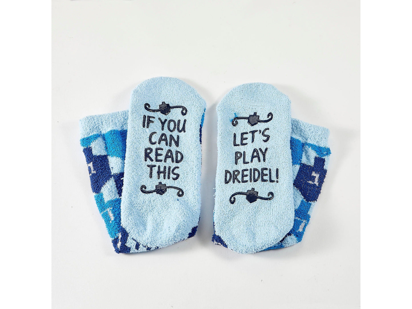 "Let's Play Dreidel" Cozy Adult Slipper Socks