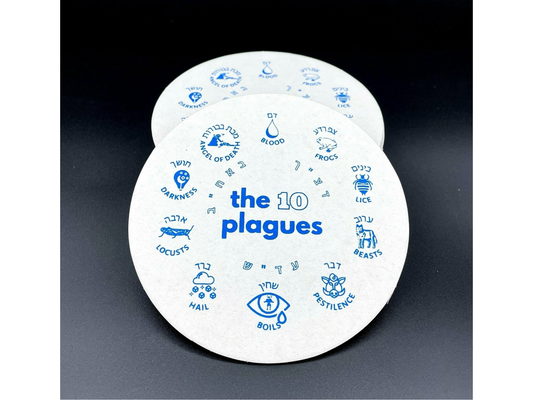 Passover Ten Plague Coasters - set of 18
