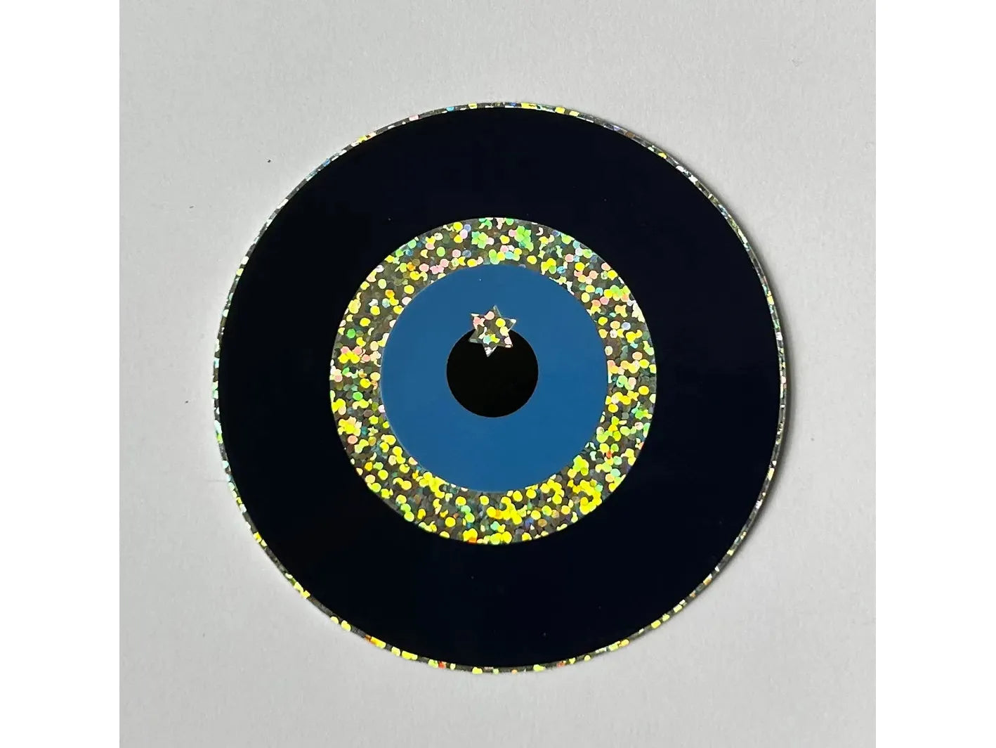 Large Prismatic Evil Eye Vinyl Sticker