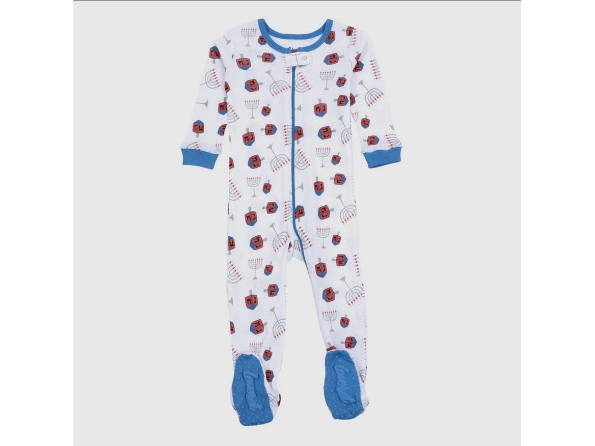 Kids’ Footed Menorah Hanukkah Pajamas