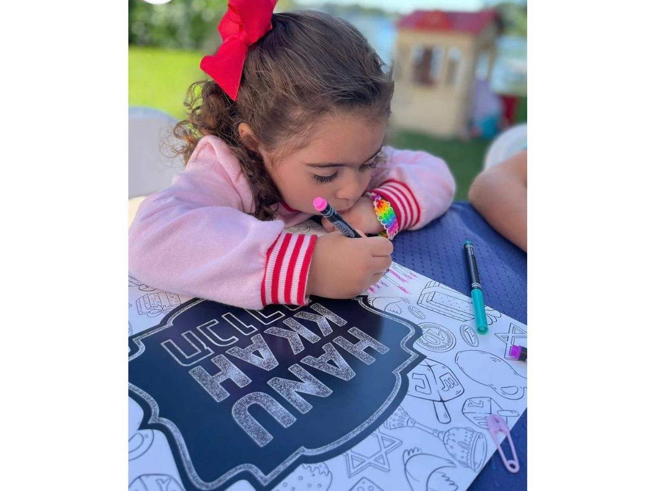 Hanukkah Blue and Silver Coloring Placemats