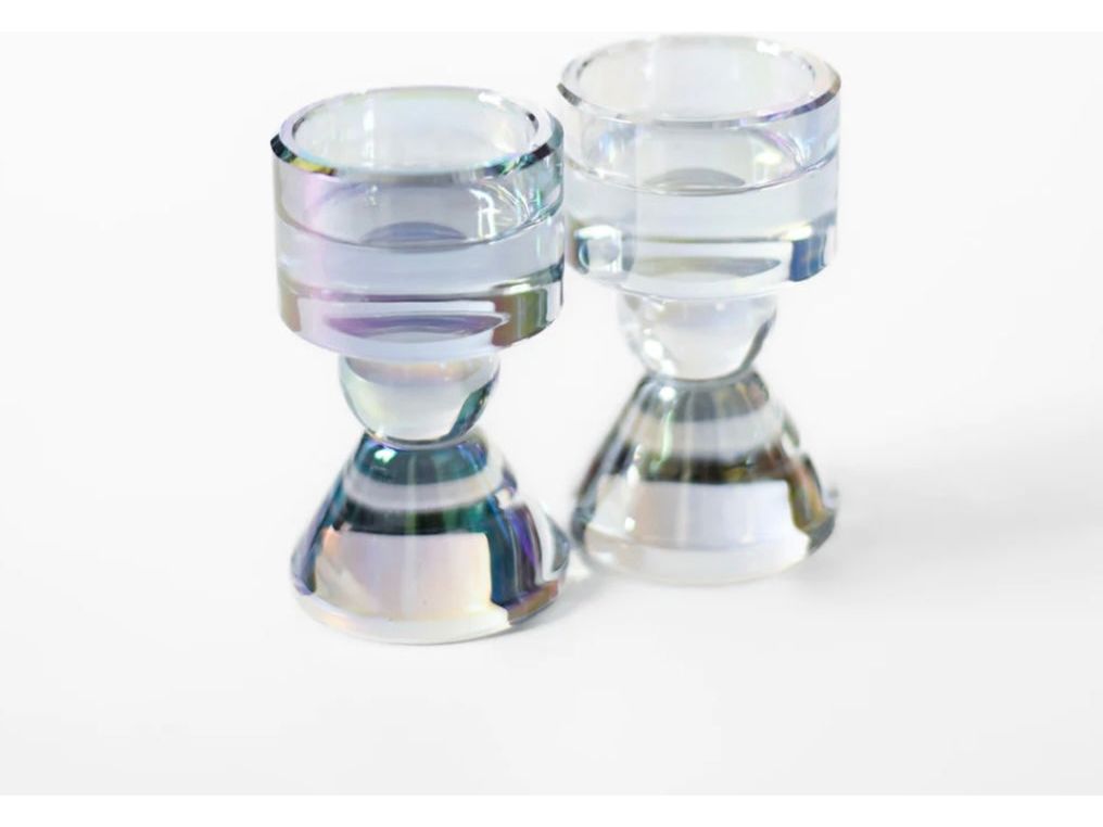 Black Iridescent Tealight Holders