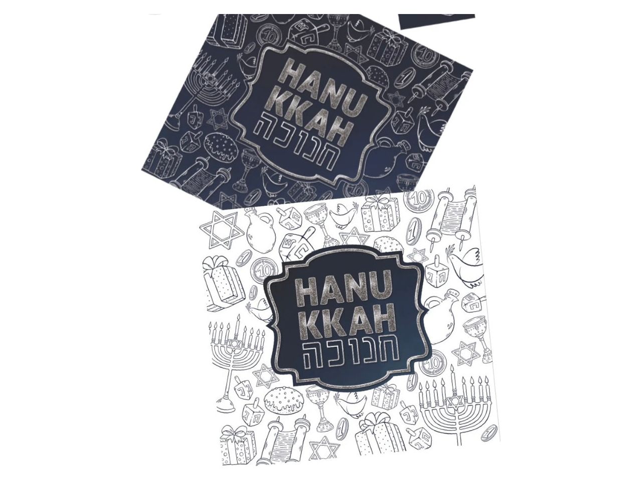Hanukkah Blue and Silver Coloring Placemats
