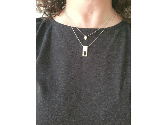 Mother Daughter Hamsa Necklace Set
