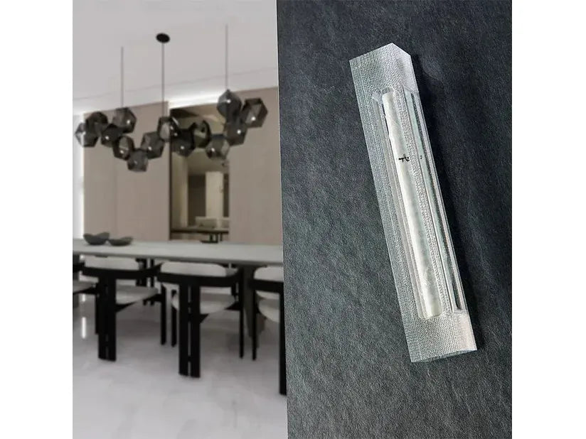 Large acrylic mezuzah silver