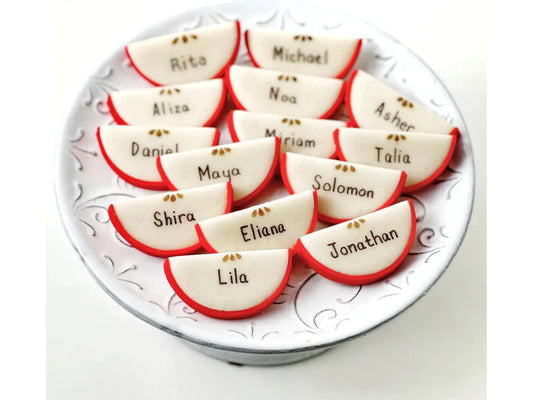 Rosh Hashanah Personalized Marzipan Apple Slices