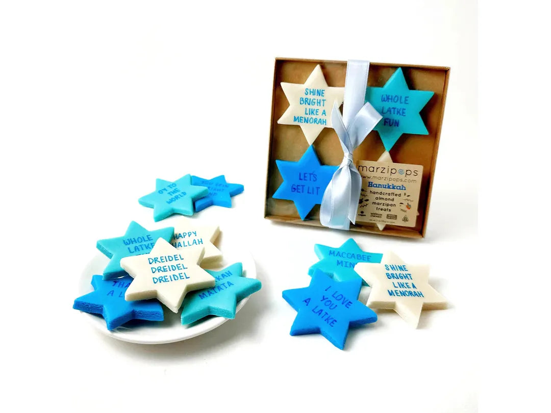 Hanukkah star of David Marzipan conversation tiles