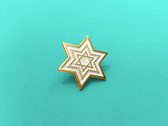 Star of David Enamel Pin