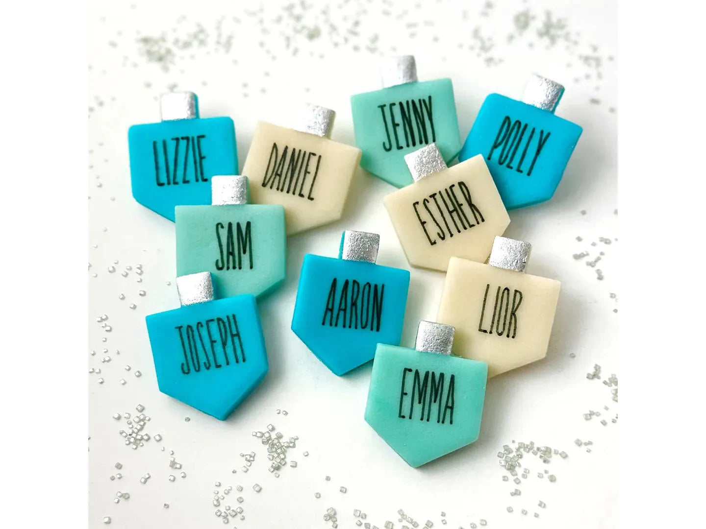 Hanukkah Personalized Marzipan Dreidels