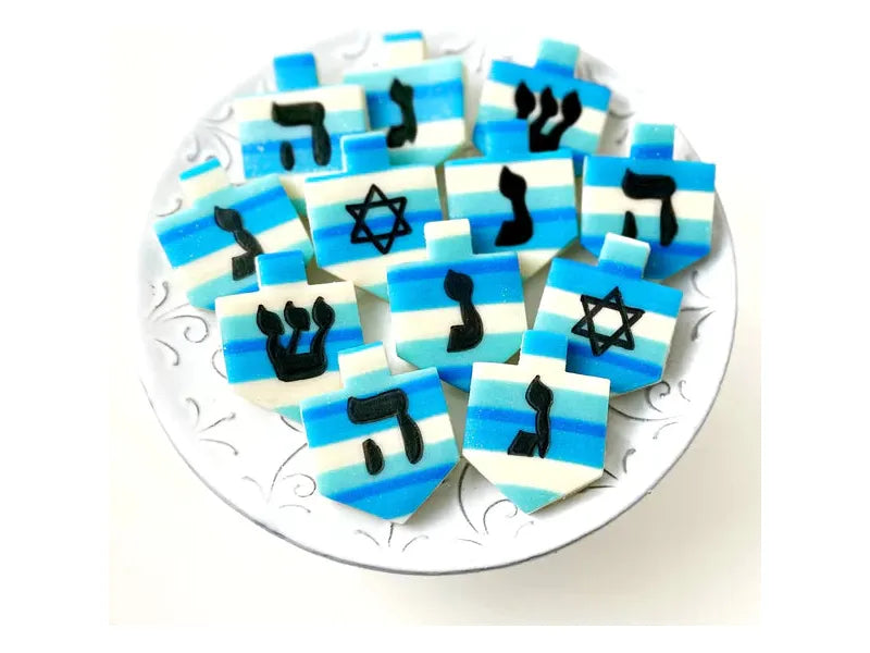 Sparkly Striped Dreidels