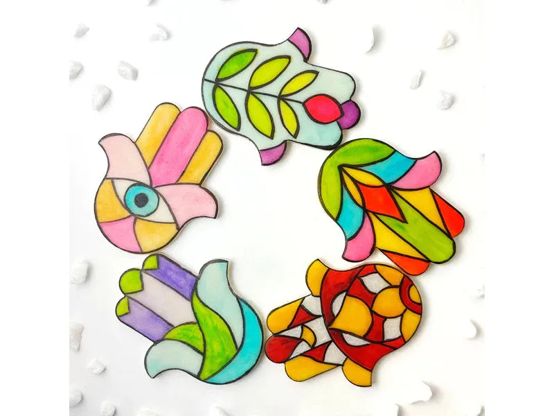 Stained Glass Marzipan Hamsas