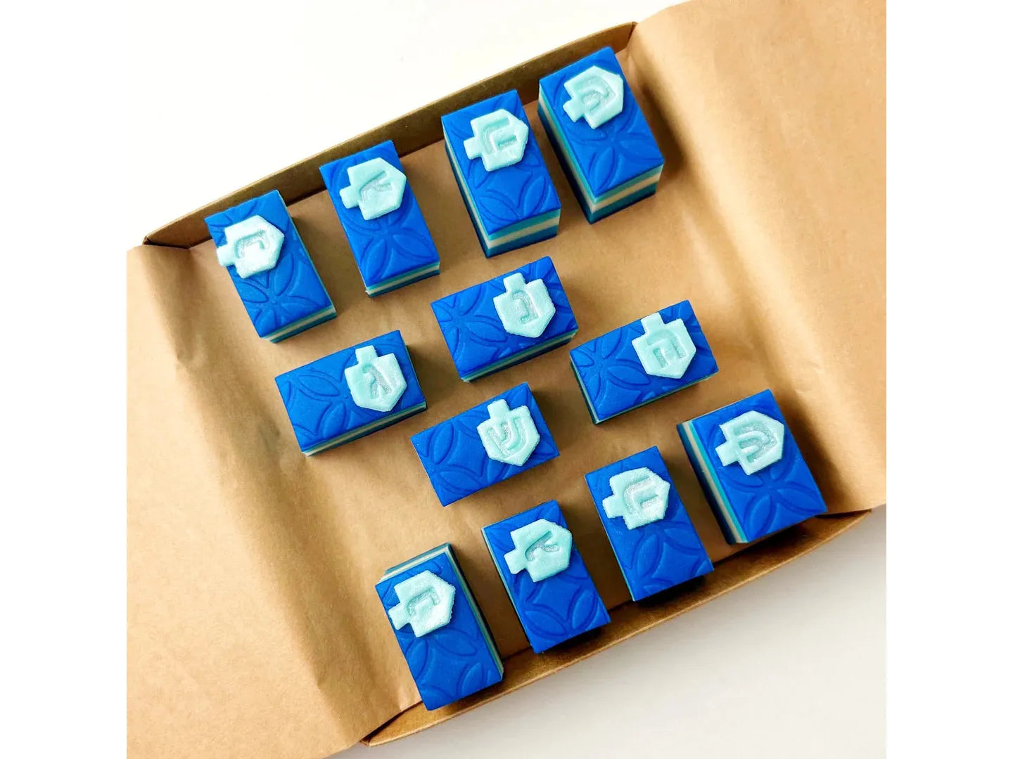 Hanukkah Dreidel Marzipan Rainbow Cookies