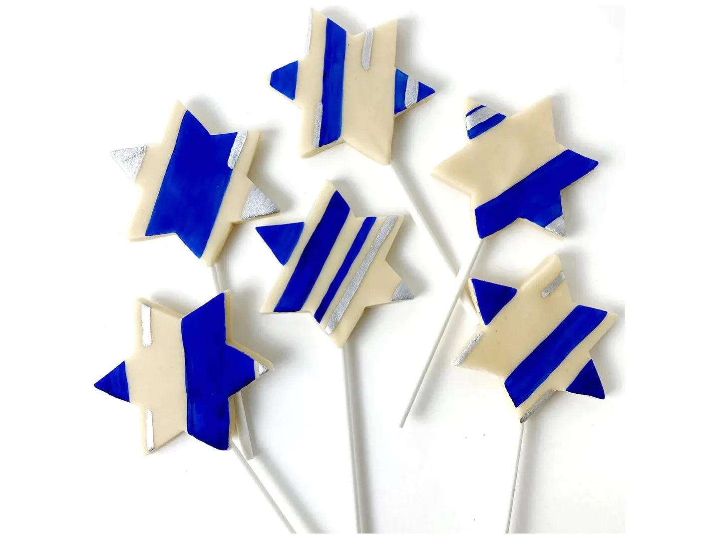 Marzipan Star of David Pops