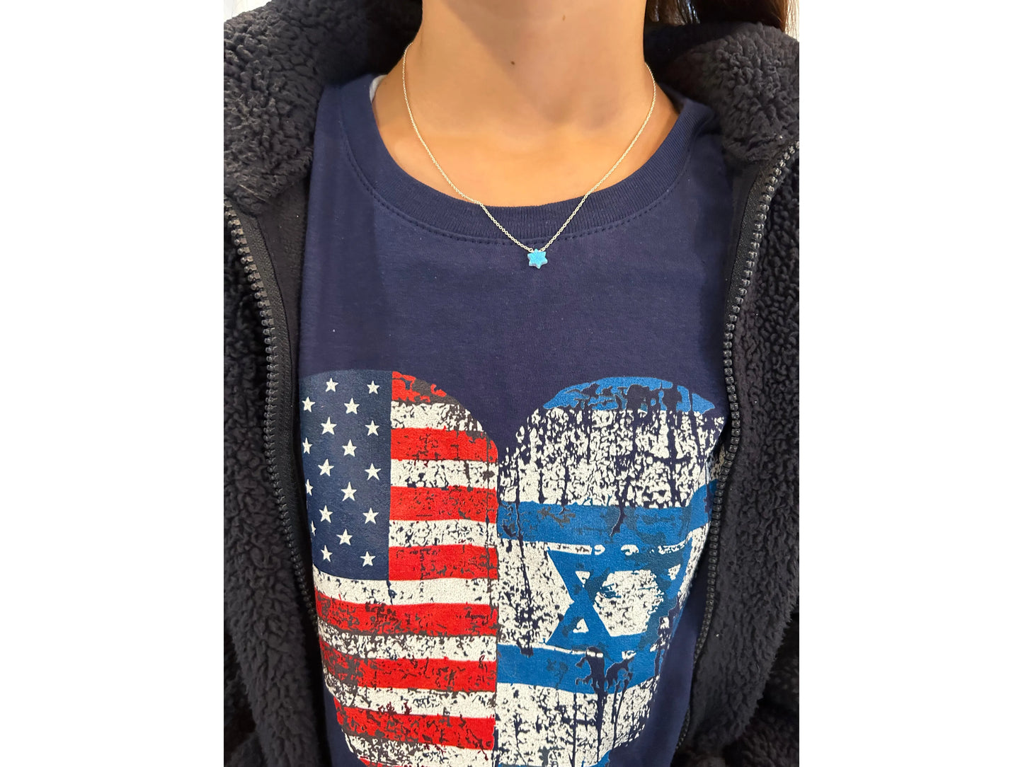 Opal Star of David Necklace