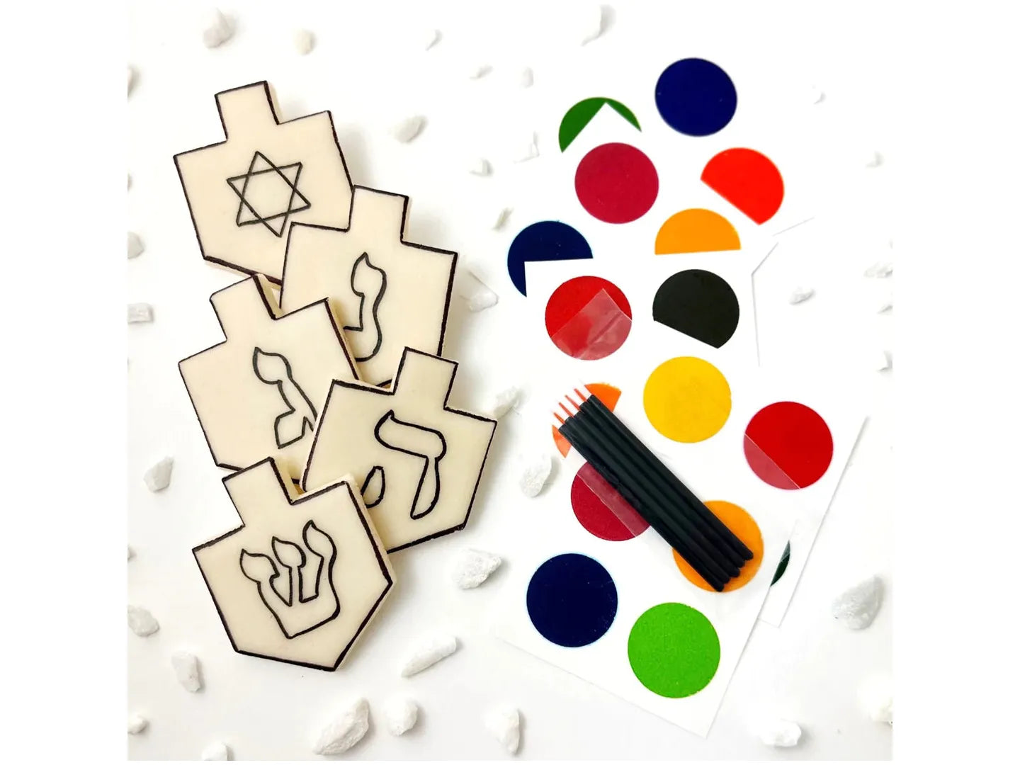 Paint Your Own Hanukkah Dreidels