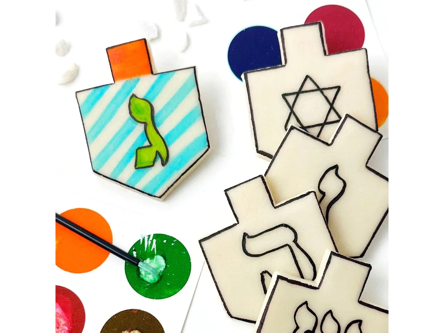 Paint Your Own Hanukkah Dreidels