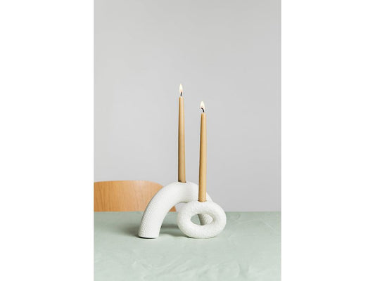 Set of Large and Hoop Candle Holders