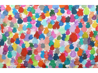 Rainbow Pomegranates Challah Cover