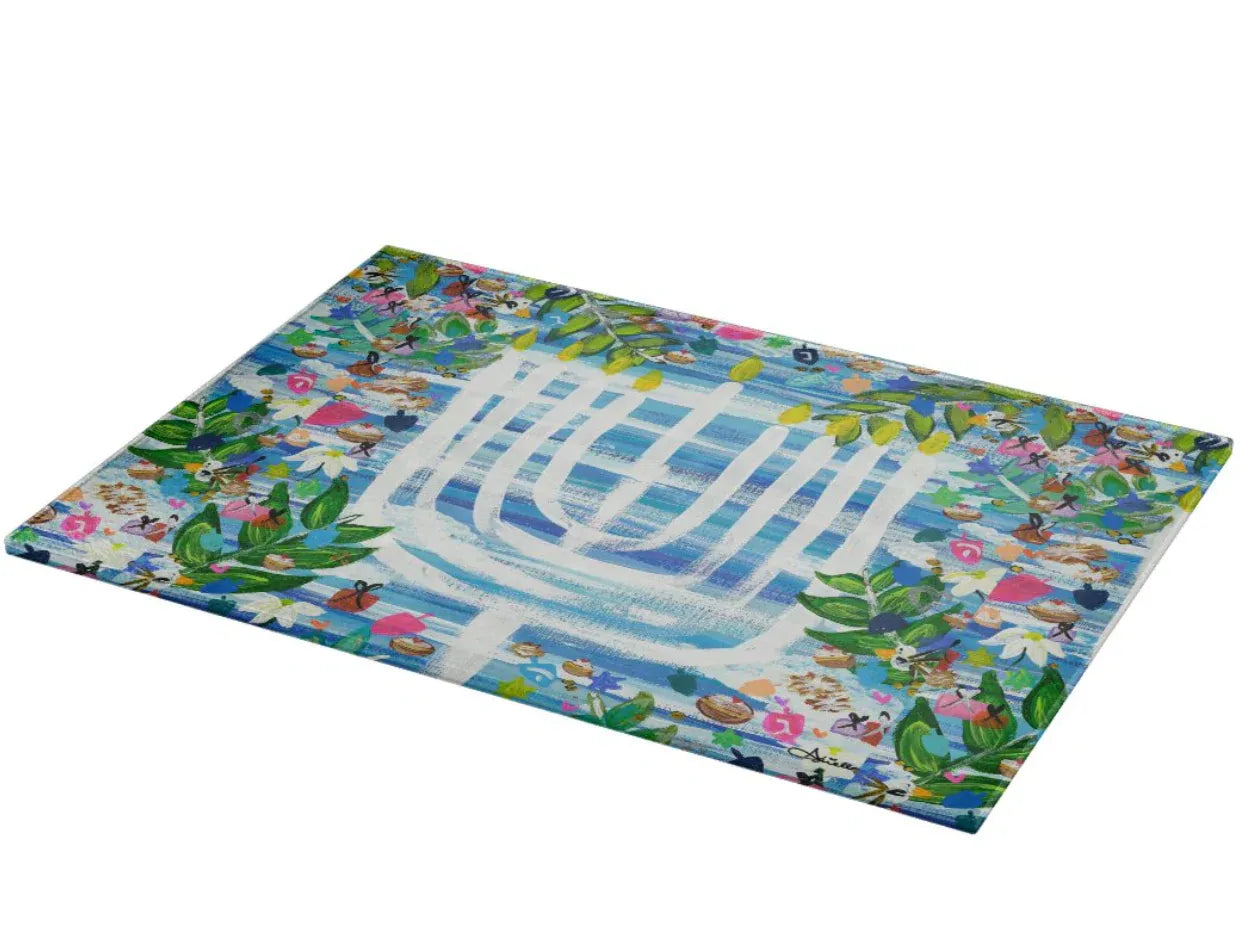 Hanukkah Garden Party Menorah Drip Tray