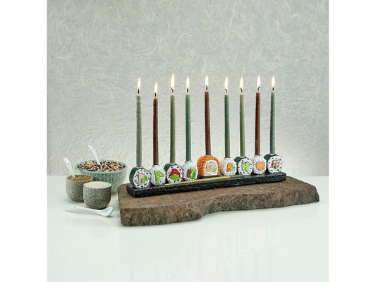 Hand-Painted Resin Sushi Menorah
