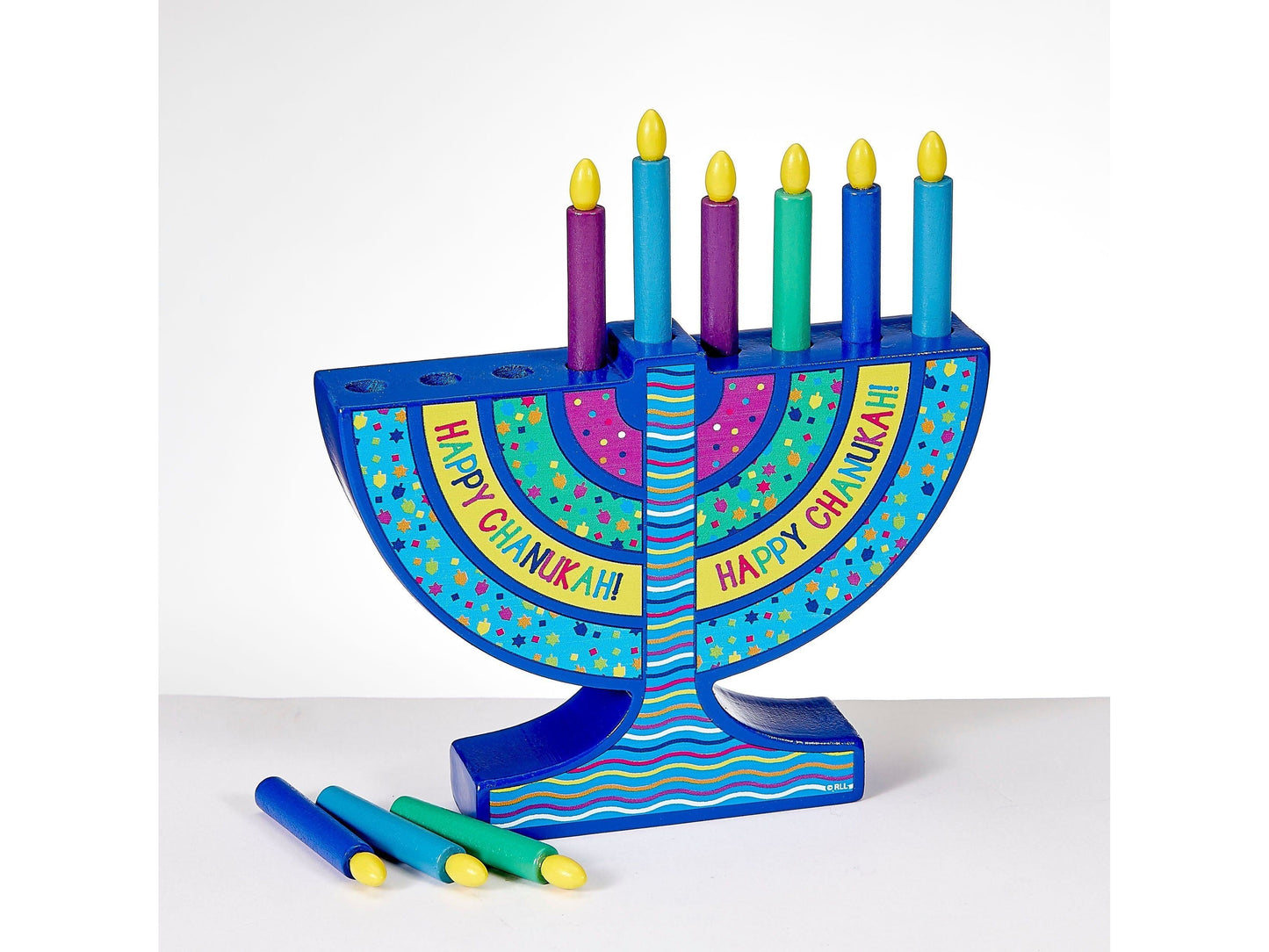 My Mini Wood Menorah With Removable Wood Candles
