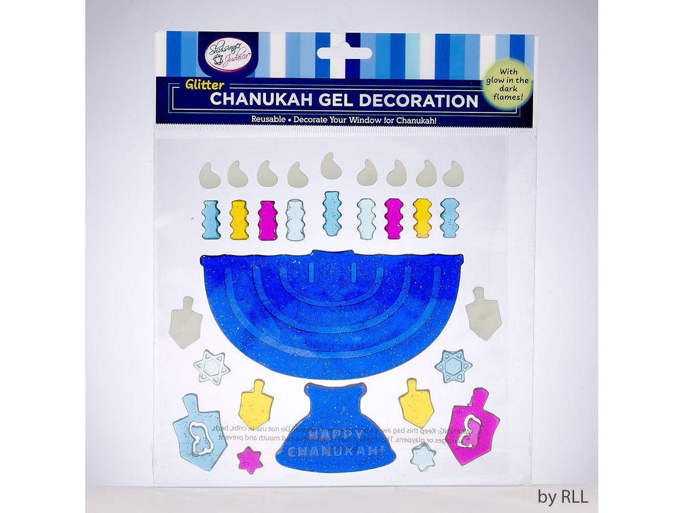 Chanukah window Gel Decoration