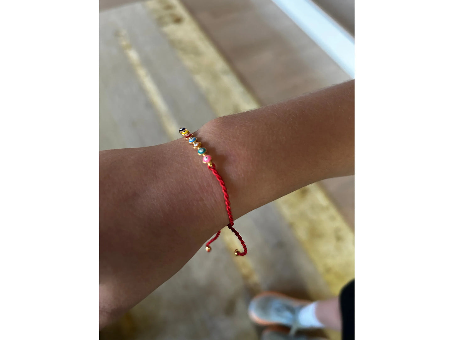 Red string evil eye bracelet