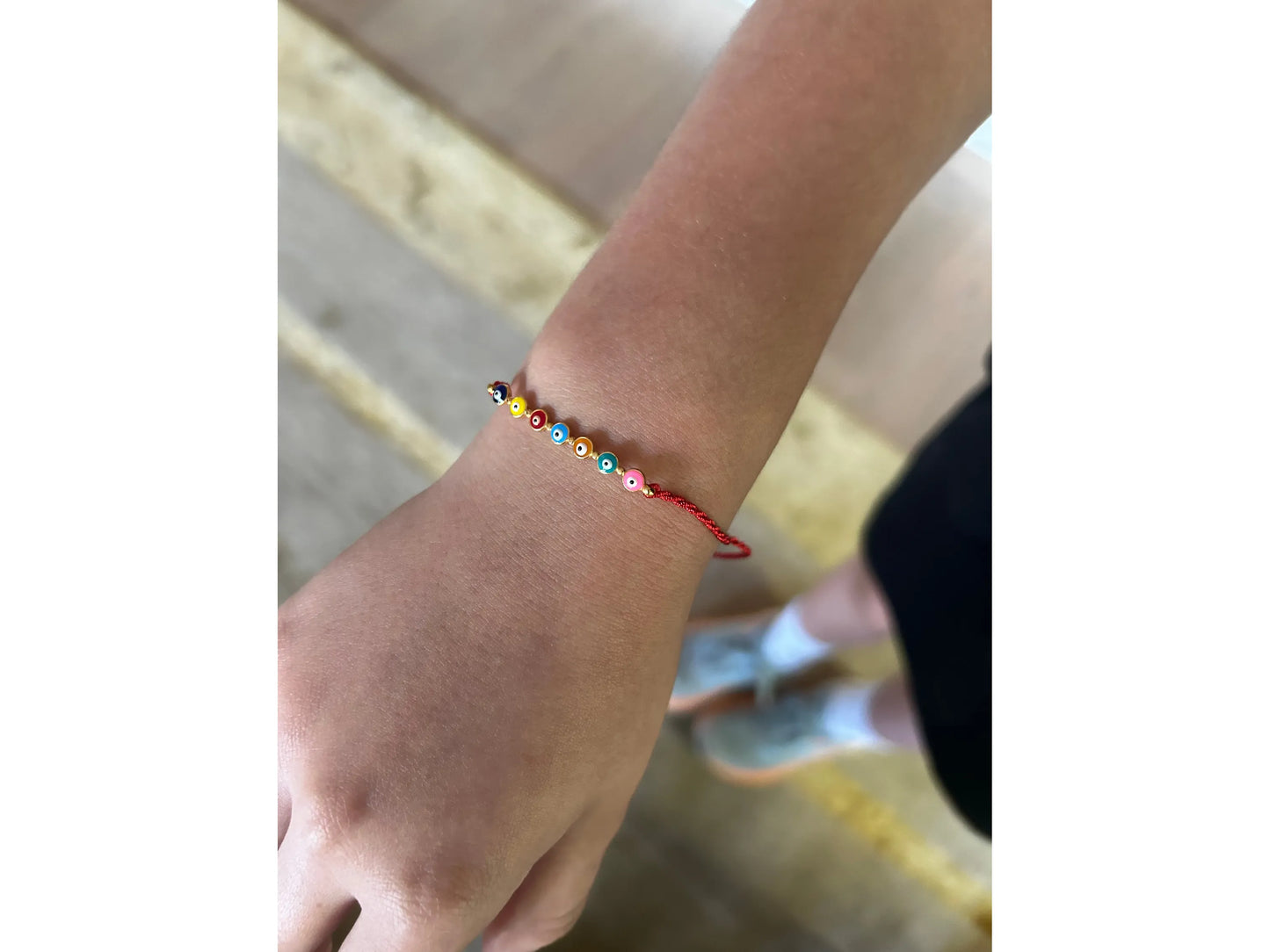 Red string evil eye bracelet