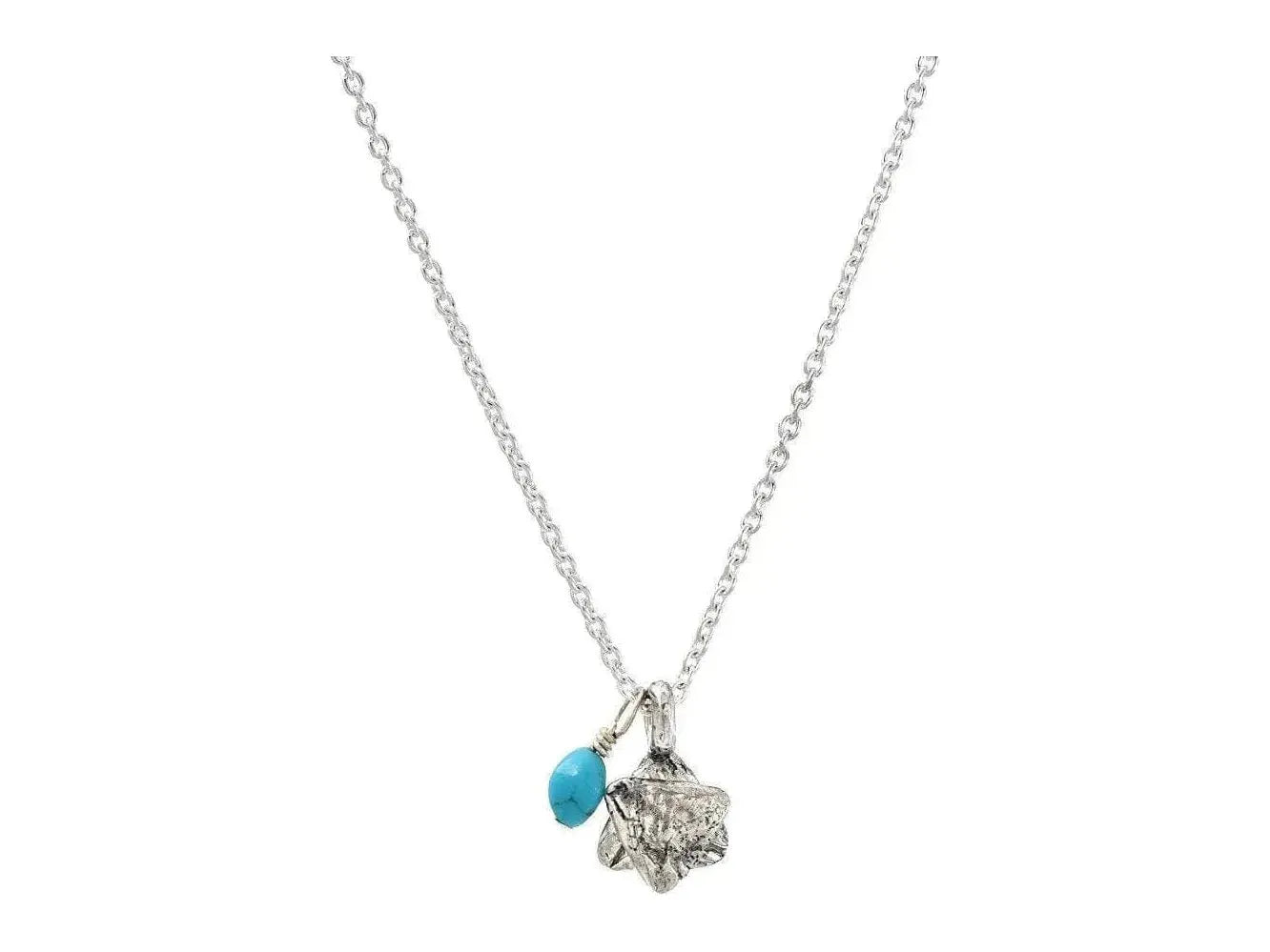 Star of David with Turquoise Bead, Jewish Necklace