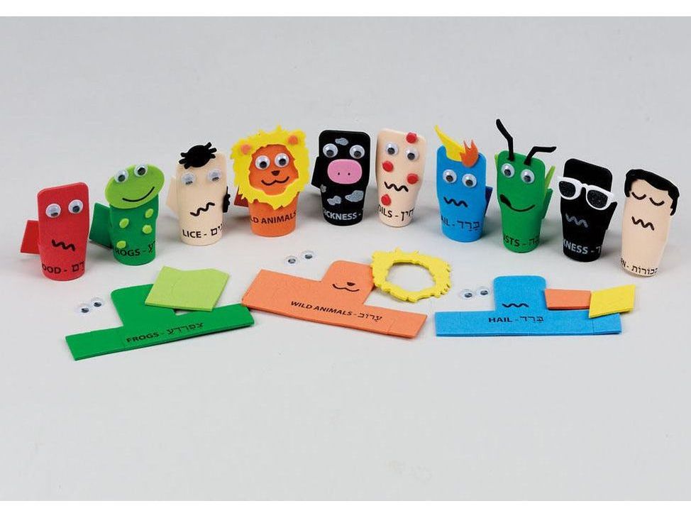 Passover Ten Plagues Foam Finger Puppet Kit