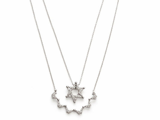 Star of David Butterfly Jewish Necklace