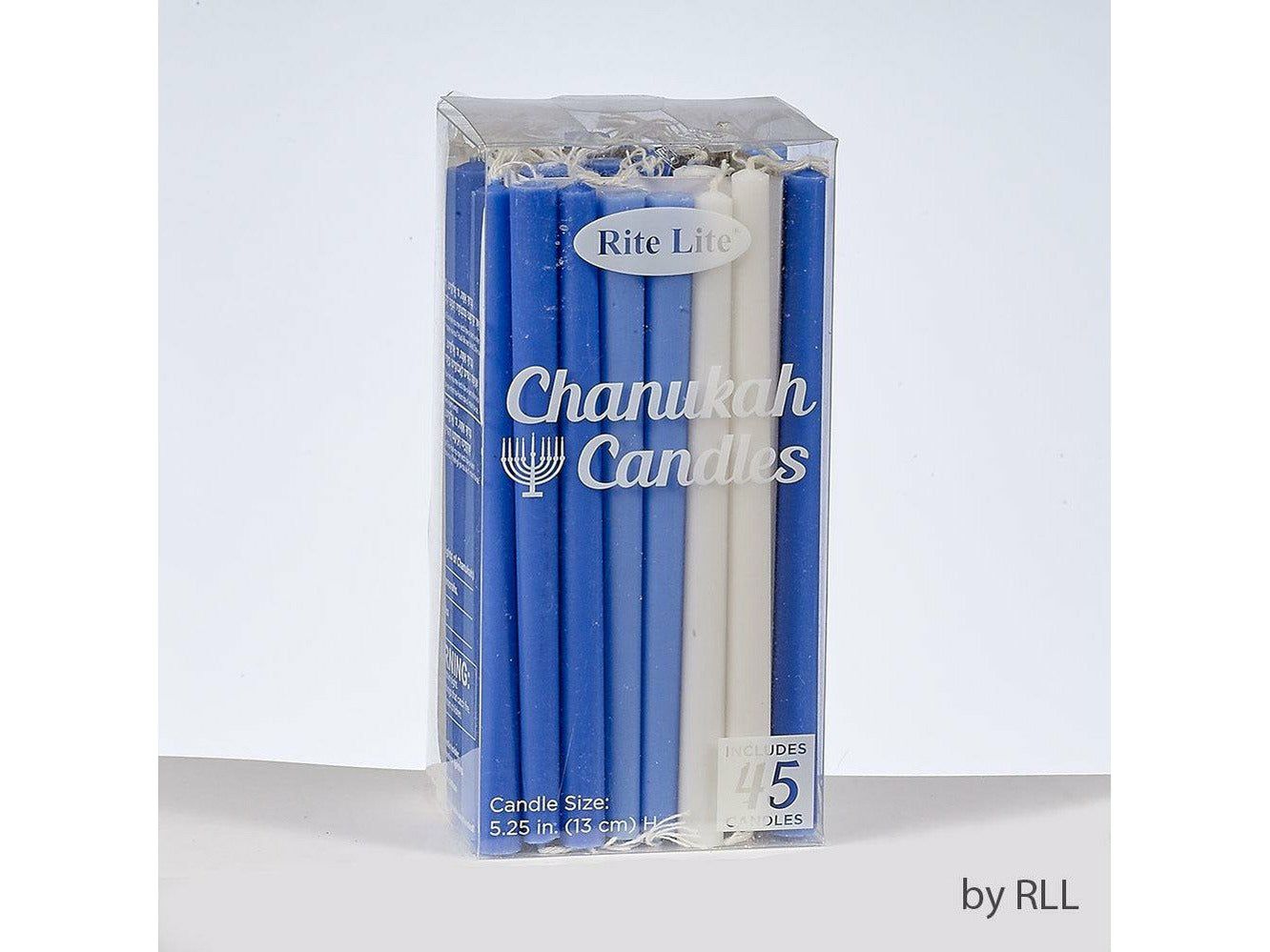 Deluxe Chanukah Candles - Assorted Blue, Light Blue & White