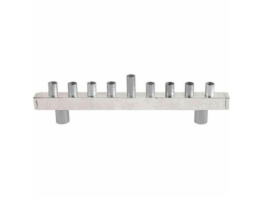 Hammered Aluminum Menorah - Aluminum