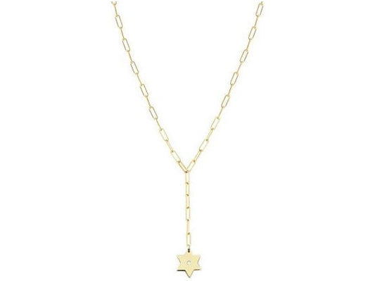 David Magen David Paperclip Lariat Necklace