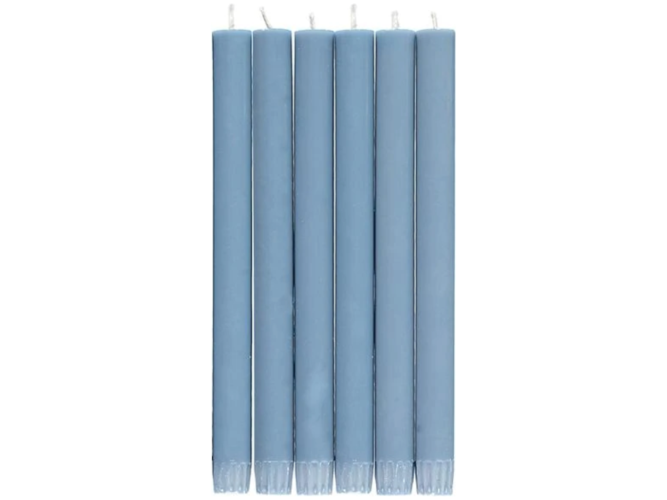 10'' H Gunmetal Grey Eco Dinner Candles, Gift Box Of 6, Choice of Colors