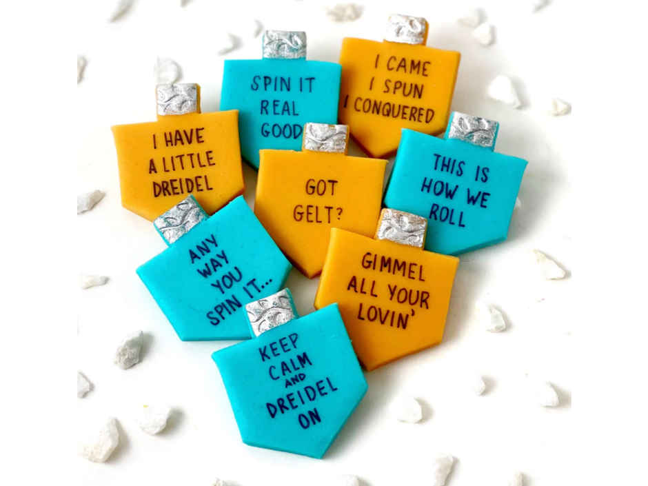 Marzipan Dreidel Conversation Tiles