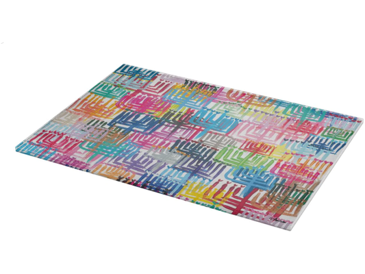 Heart Menorahs Glass (Drip) Tray