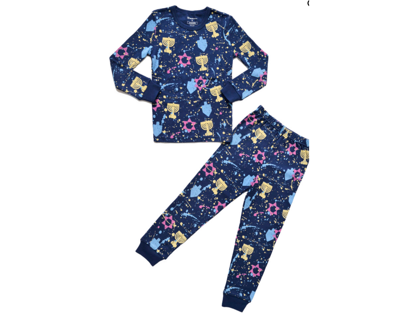 Hanukkah Splatter Paint Pajamas