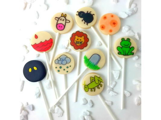 Marzipan Ten Plague Pops