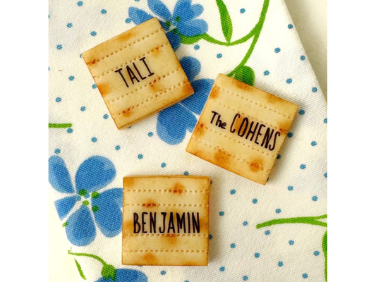 Personalized Marzipan Matzah Place Settings