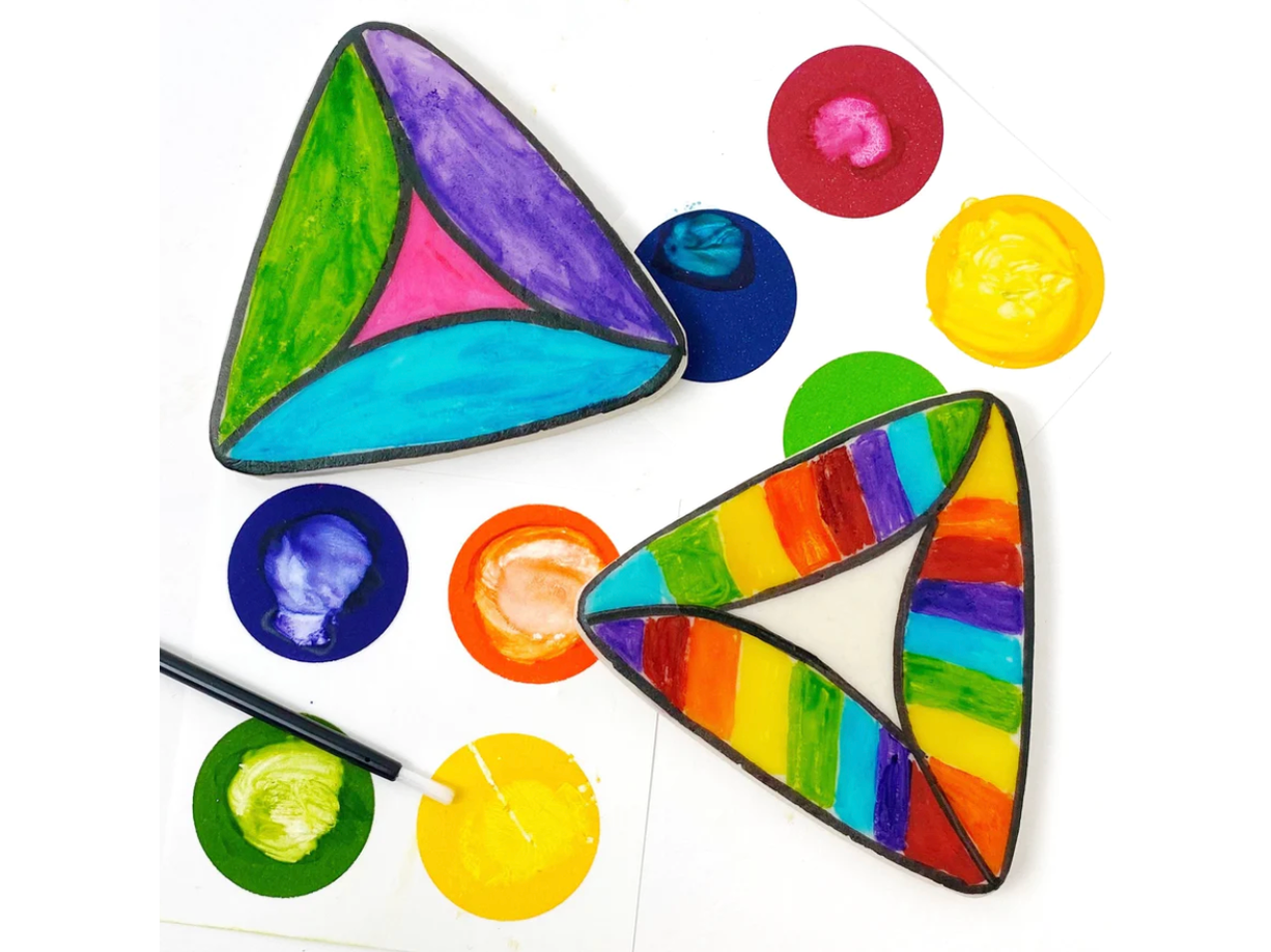 Purim Paint-Your-Own Marzipan Hamantaschen