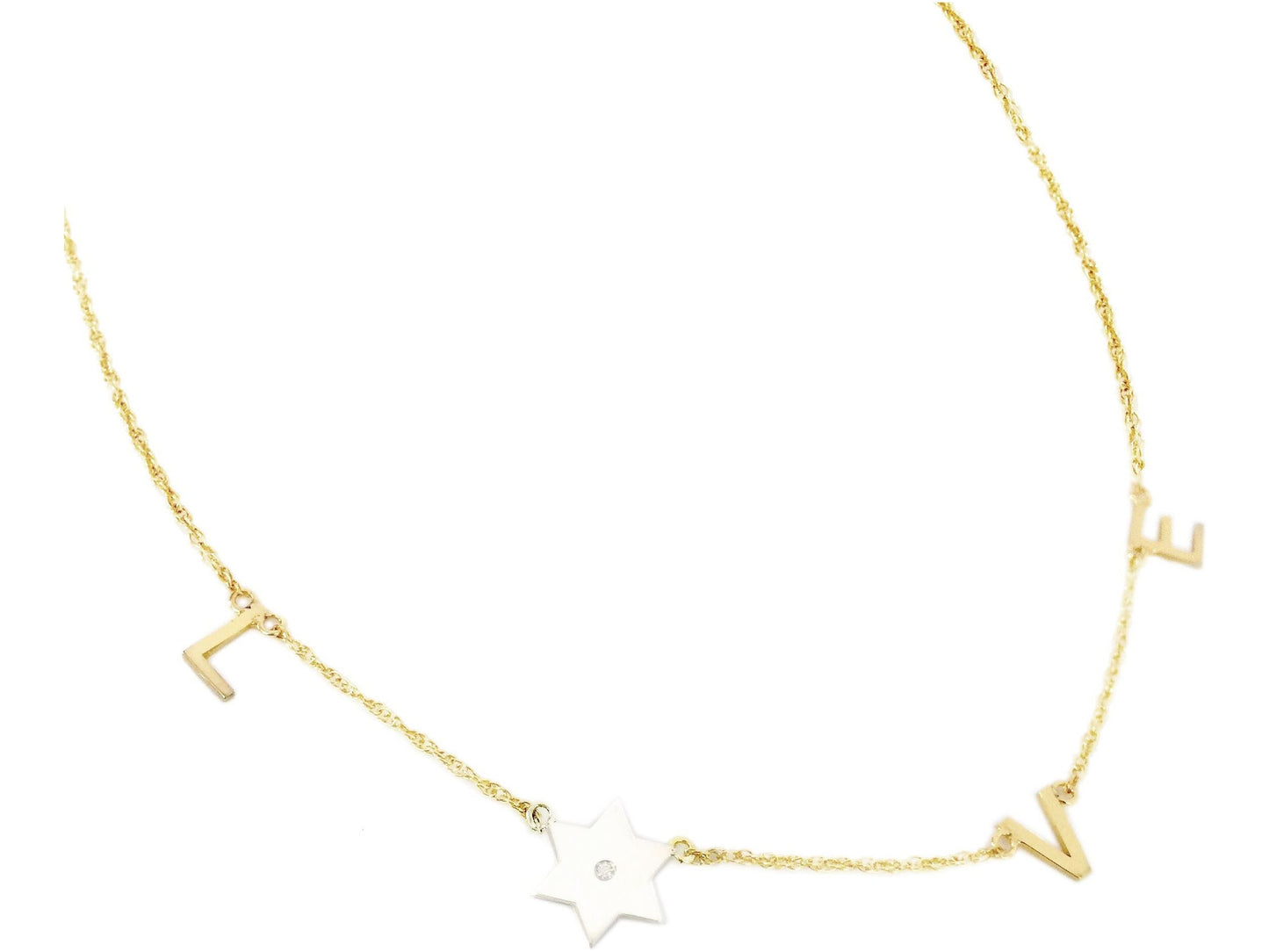 Star of David Love Necklace