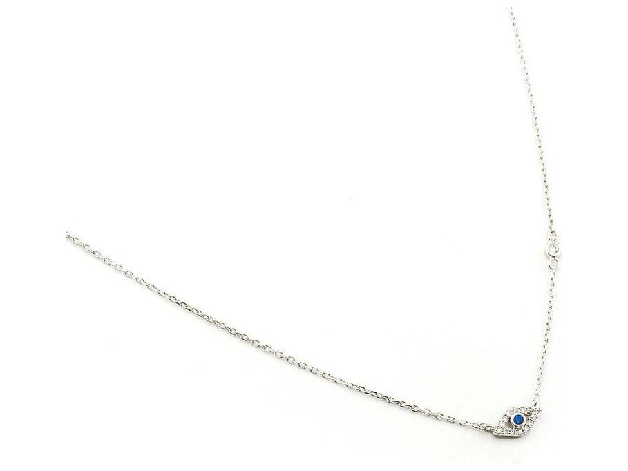 CZ Mini Evil Eye Pendant Necklace